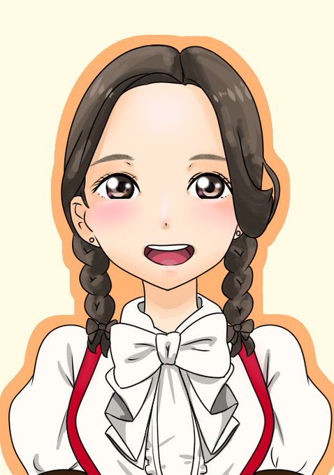 「brown hair white bow」 illustration images(Latest)