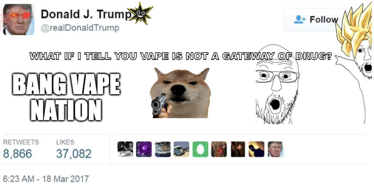 bangvapememe's tweet photo. #BangNation #VapeNation #吸到新加坡 #bangvape #吊high你老母 #vapeON #bangbitch #奥巴马smoke #丁真电子烟 #王源抽烟 #扬雾运动 https://t.co/7hUchc3hev