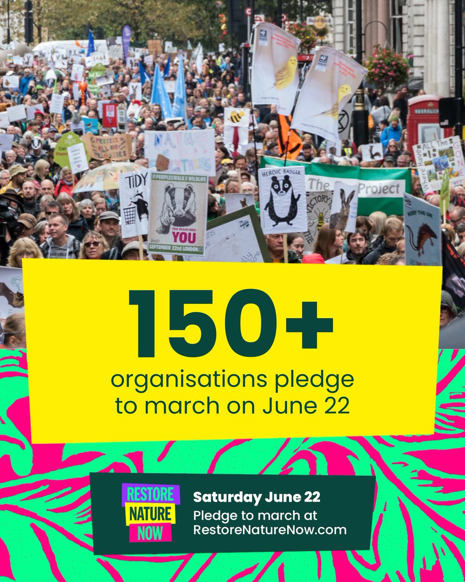 🚨Birmingham and the Black Country, will you march with us for nature?

The #RestoreNatureNow march on 22 June in London will be the UK's largest ever gathering for climate and nature.

We have arranged coach transport to and from the event. March with us: bbcwildlife.org.uk/events/2024-06…