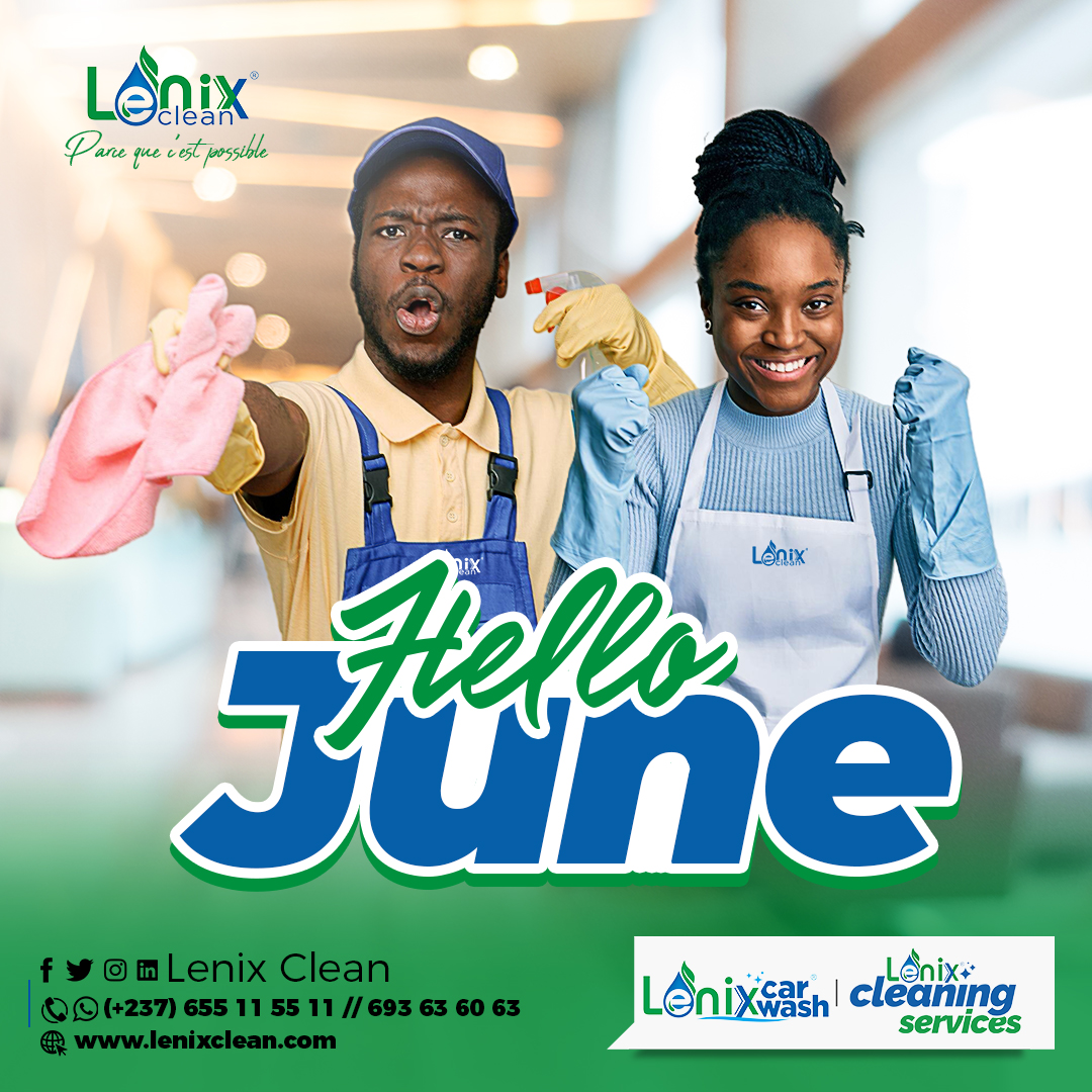 LenixClean's tweet photo. Bon mois de Juin à tous ! Que ce mois soit rempli de joie, de réussite et de moments inoubliables. Profitez de chaque instant !

#LenixClean #lenixcarwash #cleaningservices #catalogue237 #Douala #Cameroun https://t.co/36iLYIbLOh