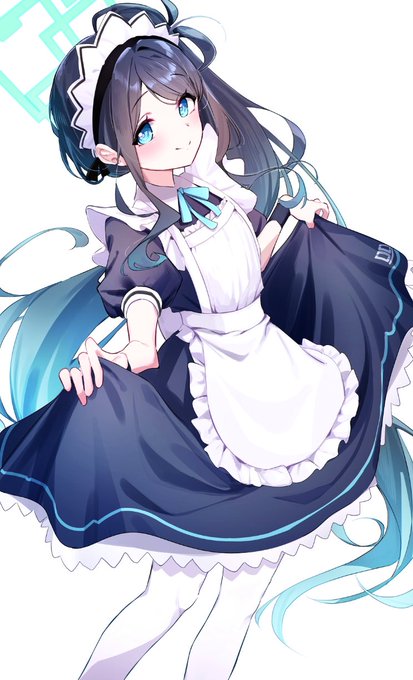 「frilled apron very long hair」 illustration images(Latest)