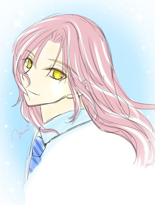 「blue necktie pink hair」 illustration images(Latest)