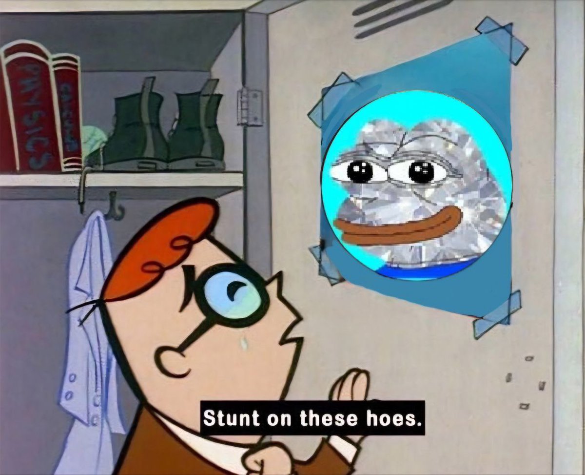 nftdegenscholar's tweet photo. @buying_jpegs 🗣️ STAY STUNTIN STAY HARD 

💎 50+ people in VC, was 200+ for hours  

~ $PEPE DIAMOND ~ IS ~ ROCK HARD ~ 

CA: 
HiNFFUEMCeBV6DpfYokfcRuhjNPpwEuVny4c1JCipump https://t.co/MQOoICb3FS