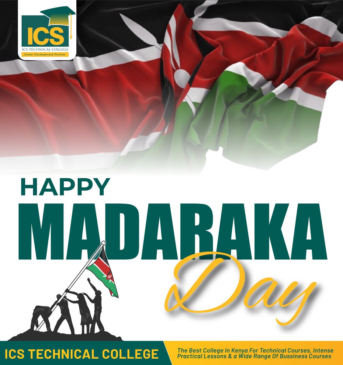 iam_Jbest's tweet photo. 🇰🇪 Happy Madaraka Day from ICS Technical College! 

Today, we celebrate the spirit of independence and the incredible journey of our nation. 

To all our students, parents, and staff, may this day remind us of the strength and unity that drive us forward.

#MadarakaDay https://t.co/4EgmxODo00