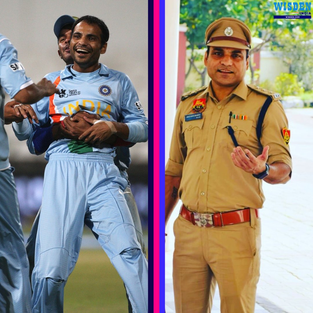 2007: Joginder Sharma bowled the iconic delivery that claimed Misbah-ul-Haq’s wicket, winning India the World Cup. 2024: Joginder is now serving as Deputy Superintendent of Police. Read how Indian cricketers fared after winning the 2007 T20 World Cup: wisden.com/stories/where-…