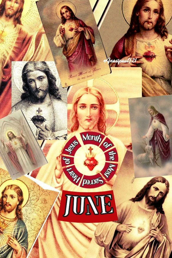 June is dedicated to the Sacred Heart of Jesus. Fill every space with salutations and praise to Him. Hide every wound in your heart within His Heart so pierced. Jesus, transform the sadness in my heart, and give me Yours forever.🙏❤️‍🔥 #sacredheartofJesus #prideinJesusheart