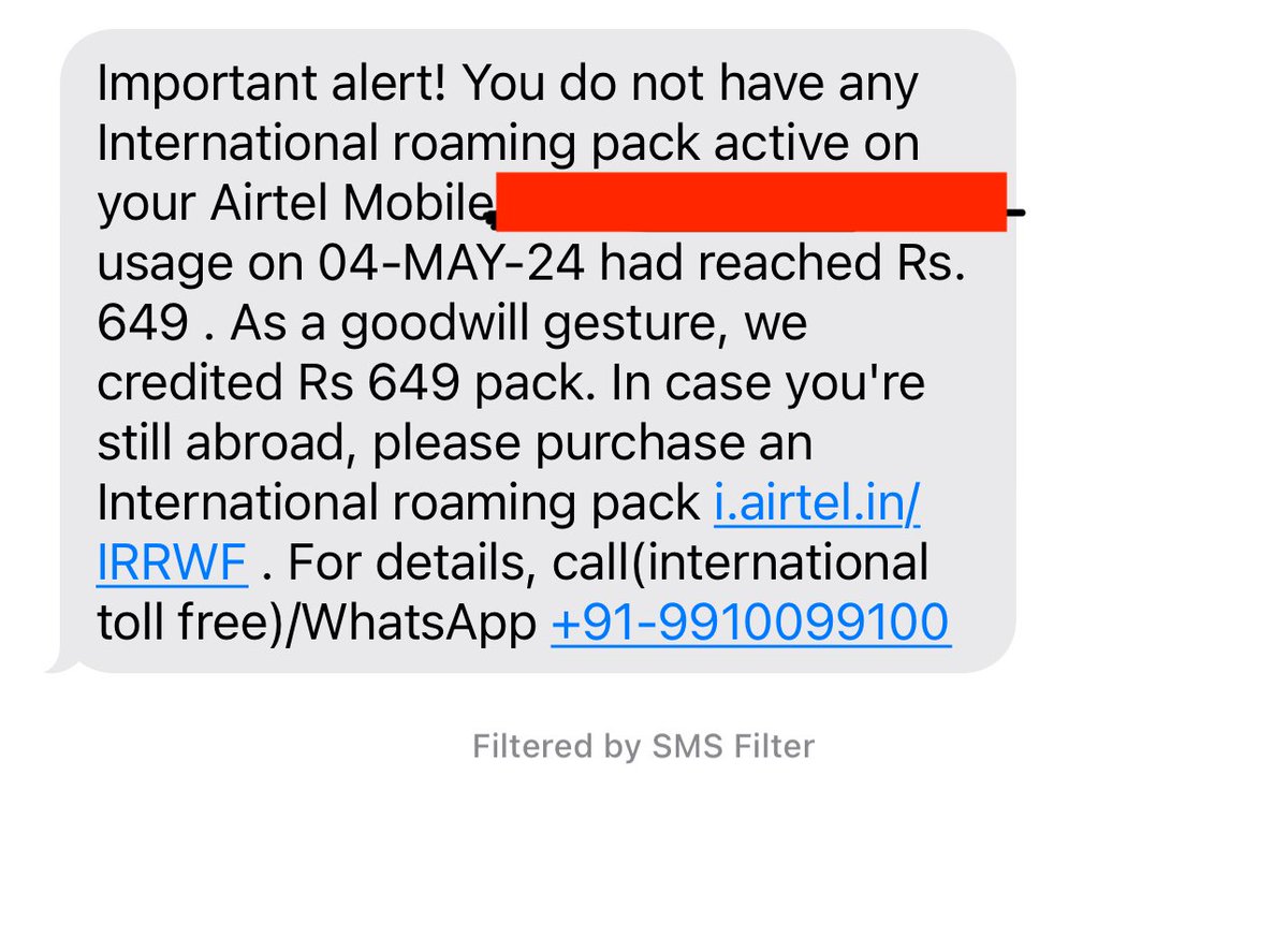 flyingvikas129's tweet photo. I recently visited Turkey from 27/4/2024 to 6/5/2024. During this period, I made only 2 outgoing calls to India and received 1 incoming call from India (see attached screenshot).

Since I had no use for this number abroad, I did not opt for any International roaming pack. Despite this, @airtelindia activated three one-day packs on my number (screenshot attached). Additionally, I was mistakenly charged approximately 110 INR for internet usage on this number.

Why would @airtelindia @Airtel_Presence activate any sort of international pack on my number when I have not requested or authorized it?

However @airtelindia @Airtel_Presence says - it gets activated automatically when you use any services like call, internet and sms. 
 
If so then, 

you are silently activating and forcing the consumer FRAUDLY .

tagging @GabbbarSingh for more reach.

@airtelindia reverse the amount you had charged unethically. 

@TRAI @consumerforum_ @jagograhakjago
