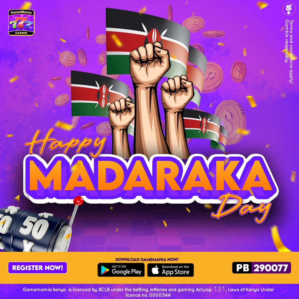 Gamemaina_ke's tweet photo. Happy Madaraka Day! ๐ฐ๐ช๐ฅณ Donโt worry about your wallet, we got your back kama kawaida!๐ฐ Enjoy our amazing games and celebrate our freedom courtesy of Gamemania๐ฏ๐ฅ
https://t.co/p2V2ETeXnw
#MadarakaDay #GameMania #WeekendVibes #SupaSato https://t.co/zFUiHyCYUS