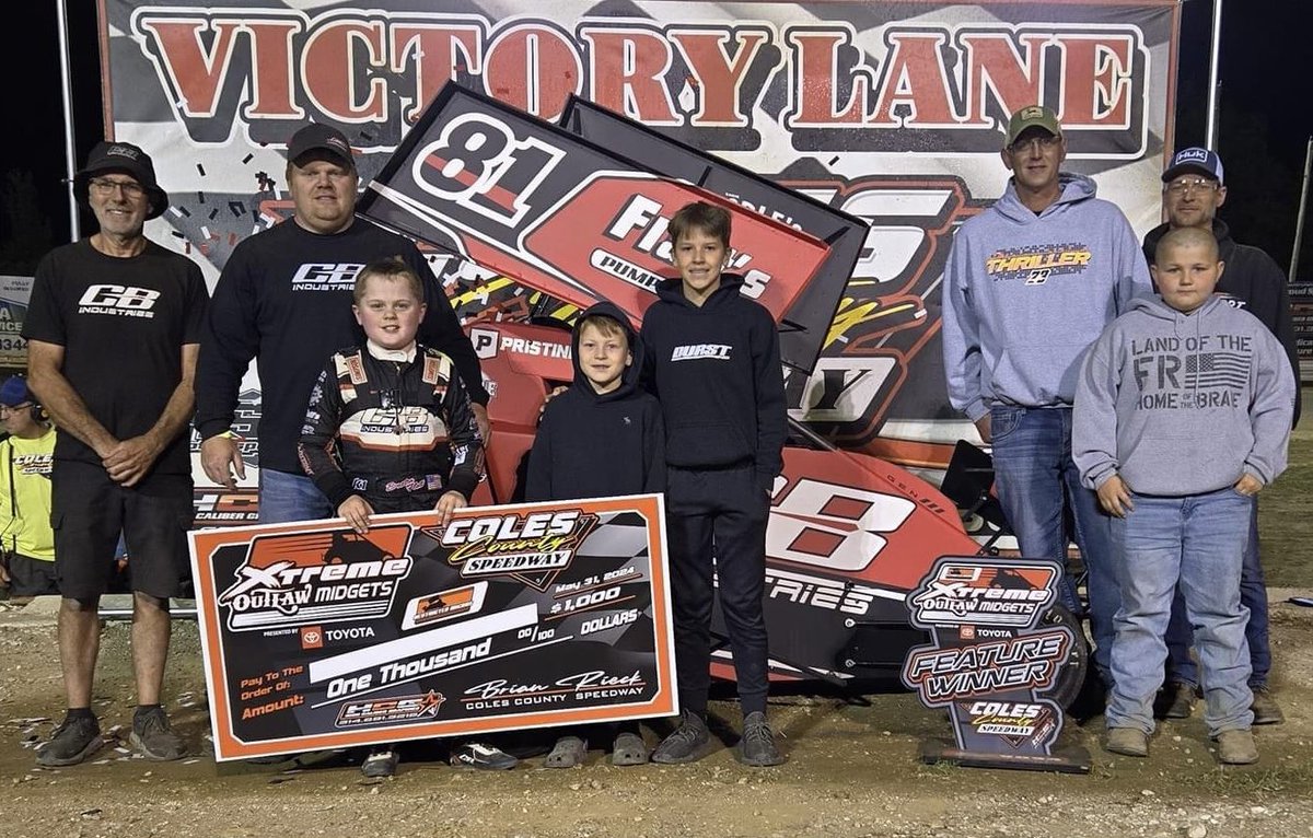 Got it done at Coles County Speedway! 🏁☝️