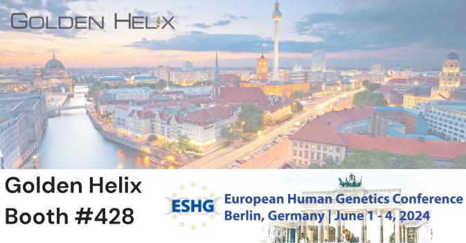 Good morning from #eshg2024 in Berlin! We're excited to kick off the first day of the conference. Stop by booth 428 to meet our team, explore our cutting-edge genomics solutions, and join our live demos. Let's make it a great day! #Genomics #GoldenHelix bit.ly/4bvnupo