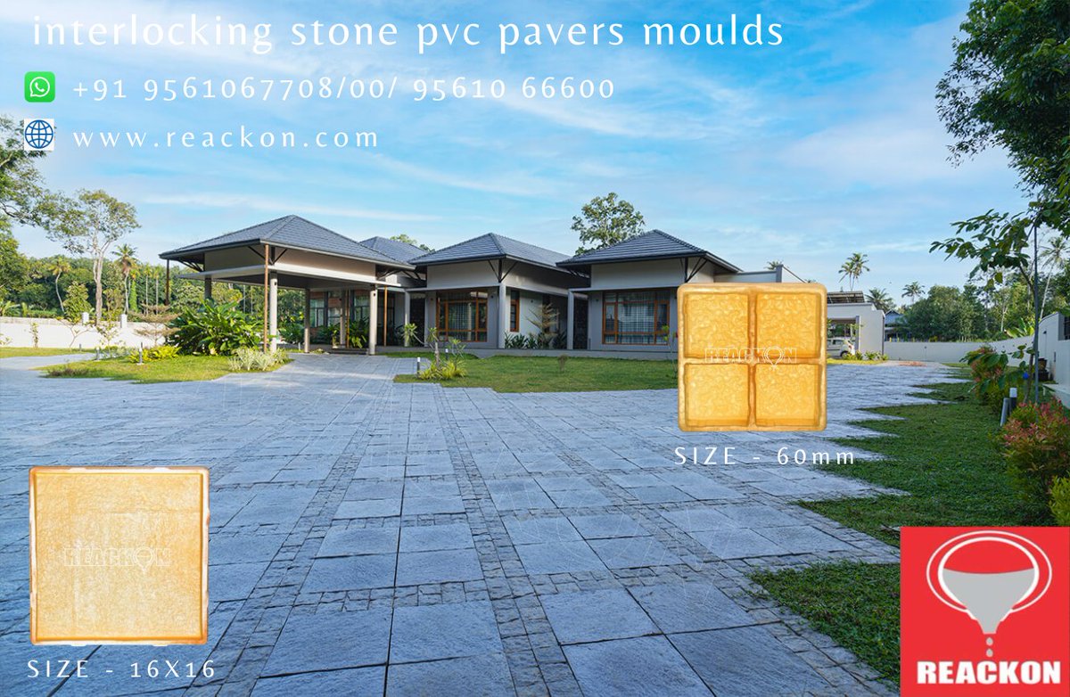 Reackonconcrete's tweet image. Reackon #Pvc #PaversMould come in various hues, #sizes and #patterns allowing you the #freedom to choose the paver Mould that suits your #environment best.  Ask the Price Pvc Mould –95610 66600