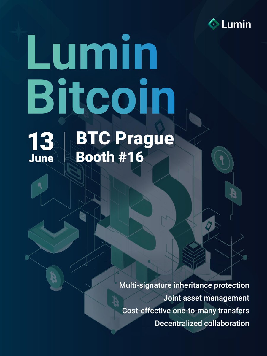 🌟 Join us <a href="/BTCPrague/">BTC Prague</a> on June 13 for the grand unveiling of Lumin! Experience the future of #Bitcoin self-custody and management with our user-friendly platform. Key features include:

🔒 Multi-signature inheritance protection  
🔐 Joint asset management  
💸 Cost-effective