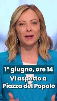 #cortidiautore
#giorgiameloni
L'ITALIA CAMBIA L'EUROPA!
OGGI ALLE 14 TUTTI A PIAZZA DEL POPOLO PER ACCLAMARE GIORGIA MELONI!
mare2000.it/Corti/corti.ph…