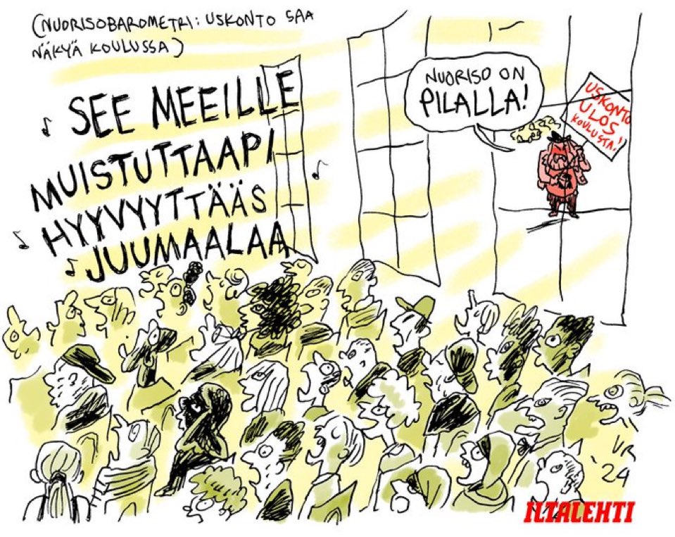 Uskonnonharjoittamiseen pakottaminen koulun yhteisissä tilaisuuksissa loukkaa nimenomaan vähemmistöjen vapautta.

Enemmistön kannatus uskonnollisille menoille on juuri se syy miksi tätä vapautta täytyy suojella – eikä perustelu pakkouskonnolle.