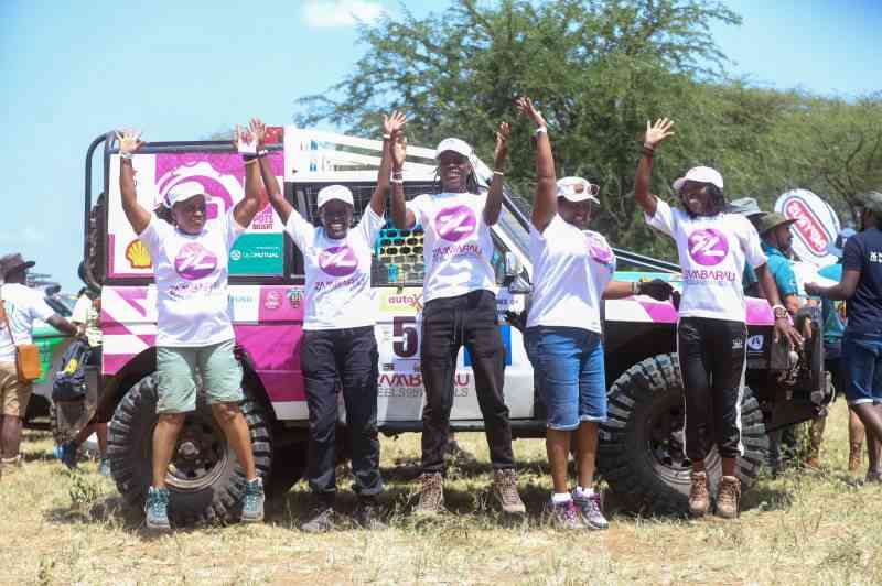 All set for this year's 35th Rhino Charge competition as 54 participating cars undergo scrutineering in the final preparations for competition in the scenic landscape of Torosei in Kajiado West. ow.ly/7Vh650S59Gu