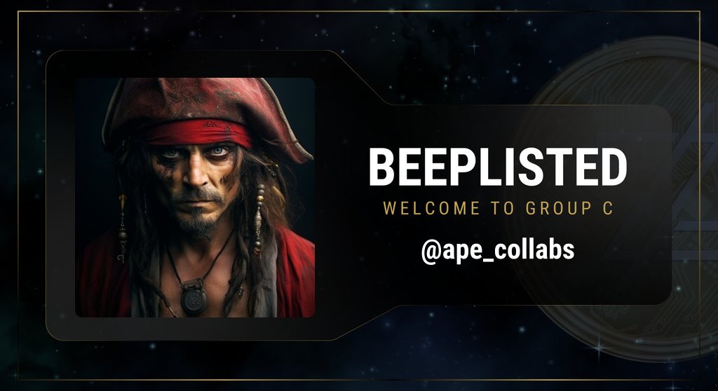Congratulations <a href="/ape_collabs/">ApeEternal</a> 🎉

• Welcome to Group C of <a href="/BeepList/">Beep List</a> 🤖
<a href="/Botzcoin/">BOTZ</a> <a href="/BeepBoopBotz/">Beep Boop</a> $BOTZ