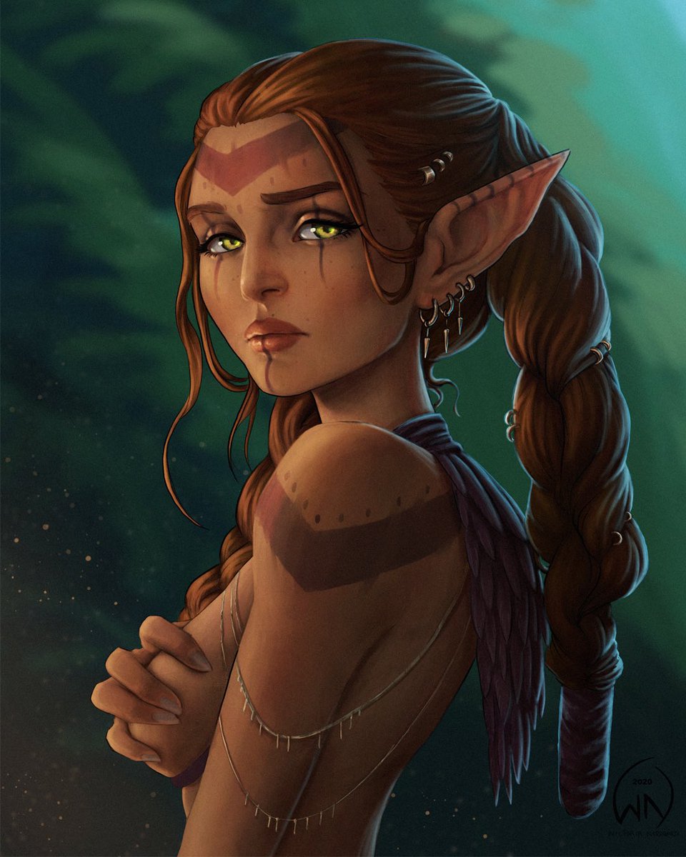 Forest elf ❤️🌿

Painted in <a href="/procreate/">Procreate</a> 

#forest #elf #painting