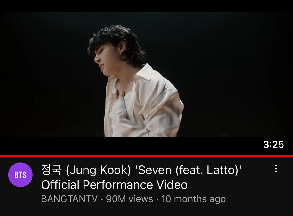 📊 Jungkook’s “Seven” Official Performance Video has surpassed 90 MILLION views on YouTube🔥👏🏼

CONGRATULATIONS JUNGKOOK
#Jungkook #Seven #JungKook_Seven