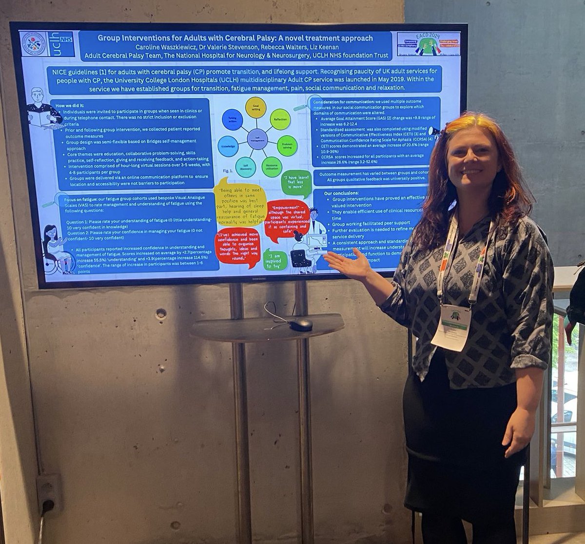 CP_UCLH's tweet image. Show casting our CP virtual groups at #EACD2024

3 thought provoking days 
- taking a lifespan approach 
- ⁠keeping family and network part of the decision making