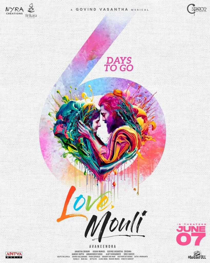 #LoveMouli 6️⃣ Days to go… 

▶️youtu.be/GOTjGWapJIE 

In Cinemas #LoveMouliOnJune7th ✨