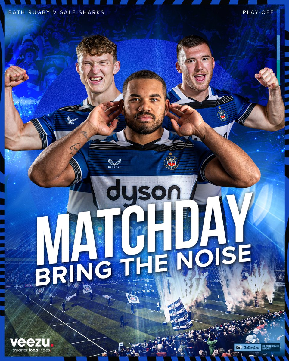 𝐌𝐚𝐭𝐜𝐡𝐝𝐚𝐲 𝐚𝐭 𝐓𝐡𝐞 𝐑𝐞𝐜: Get ready to bring the noise 🔵⚫️⚪

A place in the Premiership Final awaits...
