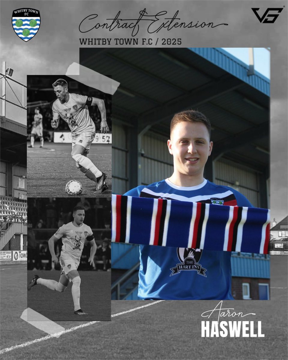 Contract Extension 🚨✍️

Congratulations to <a href="/HaswellAaron/">Aaron Haswell</a> who has extended his stay with Whitby Town F.C. until the end of the 2024-25 season. 

We wish Aaron and his team well for the upcoming season! 

#visumsports 
#belegendary