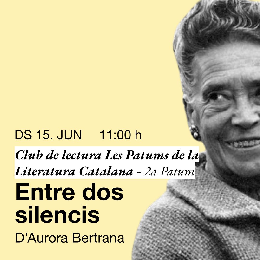 MP_llibreria's tweet photo. 🟠 Club de lectura Les Patums de la Literatura Catalana
📖 Entre dos silencis, d'Aurora Bertrana
🗓️ Dissabte 15 de juny
🕦 11:00 h 
📍Mala Peça (C. Doctor Puig, 14 Sabadell)
ℹ️ A càrrec de Xavi Ibars i @esthersabo
📩 Inscripcions a llibreria@malapeca.cat https://t.co/NS0qeHPYi5