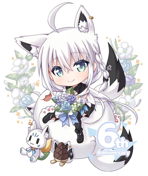 6周年おめでとうございますー!#絵フブキ#白上フブキ活動6周年 