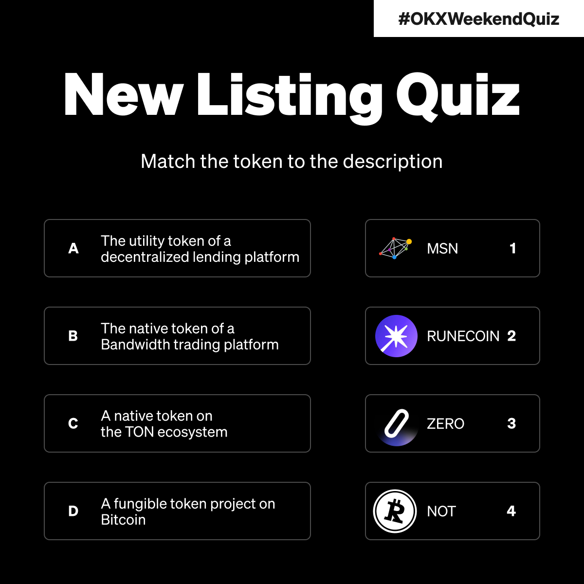 👋 Win 5️⃣0️⃣0️⃣ USDT with the #OKXWeekendQuiz  🎉

Enter now:
⚫️ Follow <a href="/okx/">OKX</a>
⚫️ RT + comment your answer
⚫️ Fill: giv.gg/quiz149