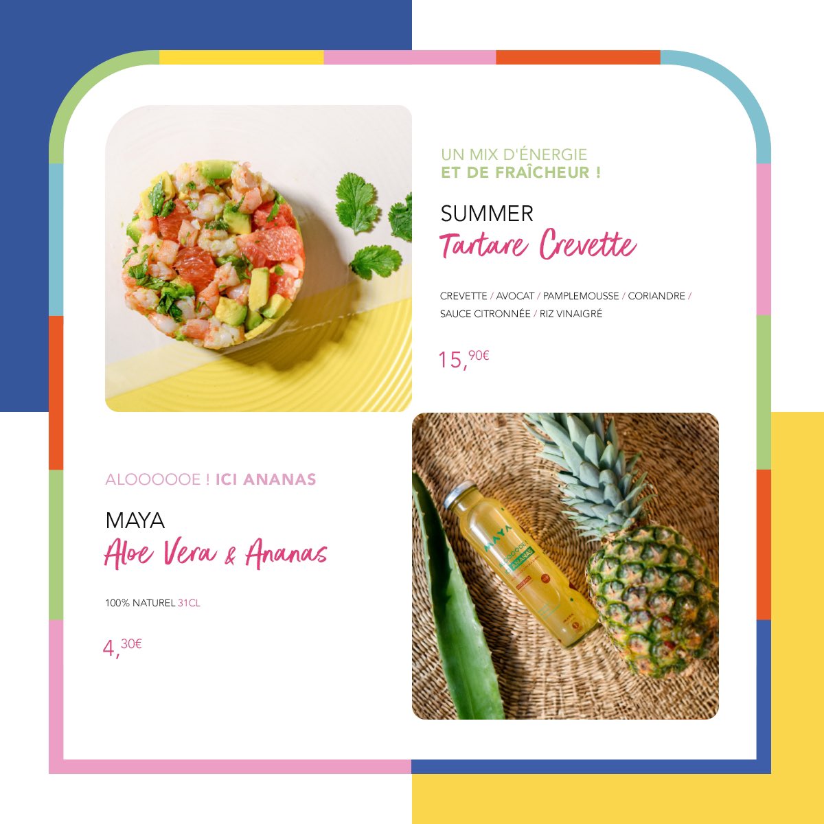 🏝 CARTE #ÉTÉ ☀️ 

Plongez dans une explosion de #saveurs colorées avec notre #nouvelle #carte d’été ! 🌞🍣 

Des #créations uniques et #rafraîchissantes, spécialement conçues pour vous ✨ 

lady-sushi.fr

*valable dans les restaurants participants