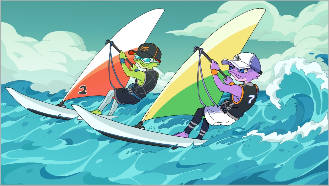 chameleon is about to make some waves for everyone to catch a surf