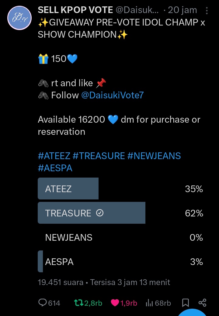 rutodon's tweet photo. @DaisukiVote7 done, for #TREASURE https://t.co/JGCeBJ25QQ