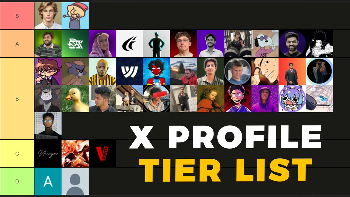 JanMoravecc's tweet image. 𝐗 𝐏𝐫𝐨𝐟𝐢𝐥𝐞 𝐓𝐢𝐞𝐫 𝐋𝐢𝐬𝐭 𝐑𝐄𝐒𝐔𝐋𝐓𝐒 🤩

Congrats to everyone!

I&apos;ll be doing more soon 👀