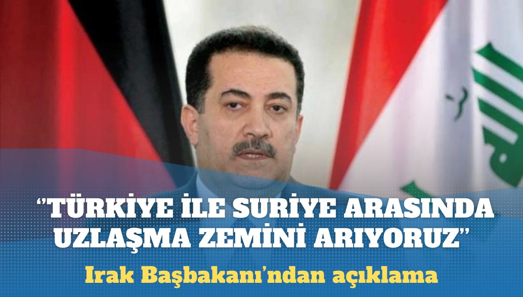 Habertürk‘te Mehmet Akif Ersoy’un sorularını yanıtlayan Sudani, Suriye’nin güvenliğinin, Irak’ın güvenliği ve istikrarı anlamına geldiğini belirterek, “Bölge ülkelerinin bakış açılarının yakın bir zemine oturtulmasında Irak’ın rolü merkezi bir konumda ve önemli. Sizin de…