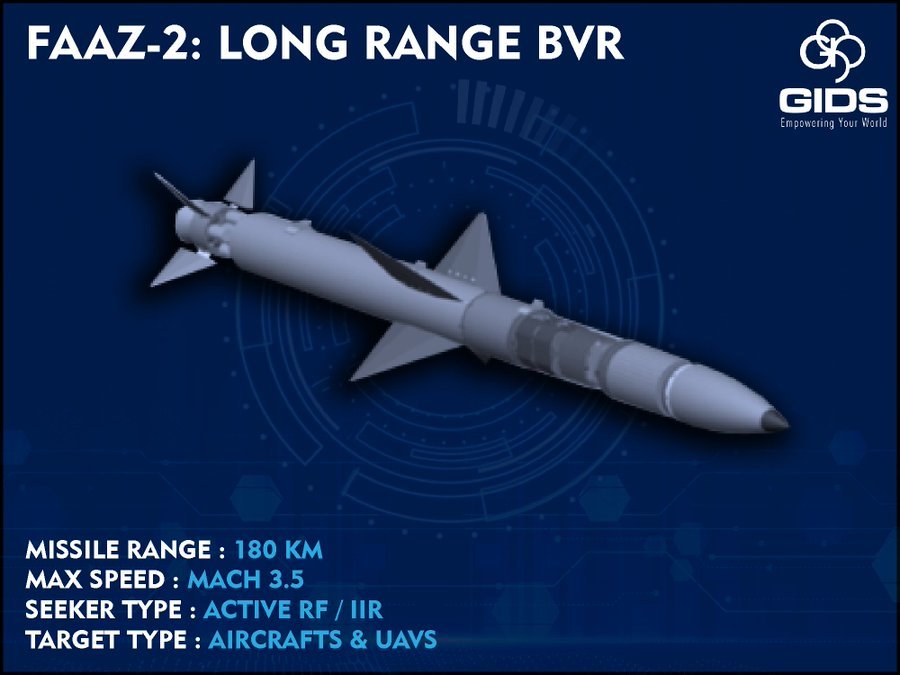 #BREAKINGNEWS #Pakistan's🇵🇰 under-development beyond-visual-range (BVR) air-to-air missile, FAAZ-II, is expected to be significantly more advanced and jam-resistant compared to #India's🇮🇳 Astra Mk-2 BVR missile. The FAAZ-II will feature more sophisticated sensors than the Astra