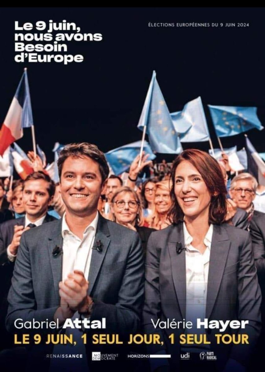 💙 Si on veut que la France soit bien défendue au niveau 
#Europe 🇪🇺, on a besoin de députés qui travaillent et s'investissent, tout l'inverse du RN. » — @GabrielAttal #9juin🇨🇵🇪🇺

VOTONS #BesoindEurope 👍#ElectionsEuropéennes2024