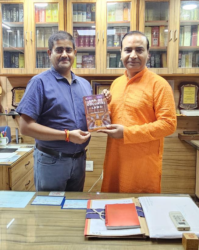 Thanks brother @ashwani_dube Ji for gifting the book End of Colonial Laws. Heartiest Congratulations & Good Luck.