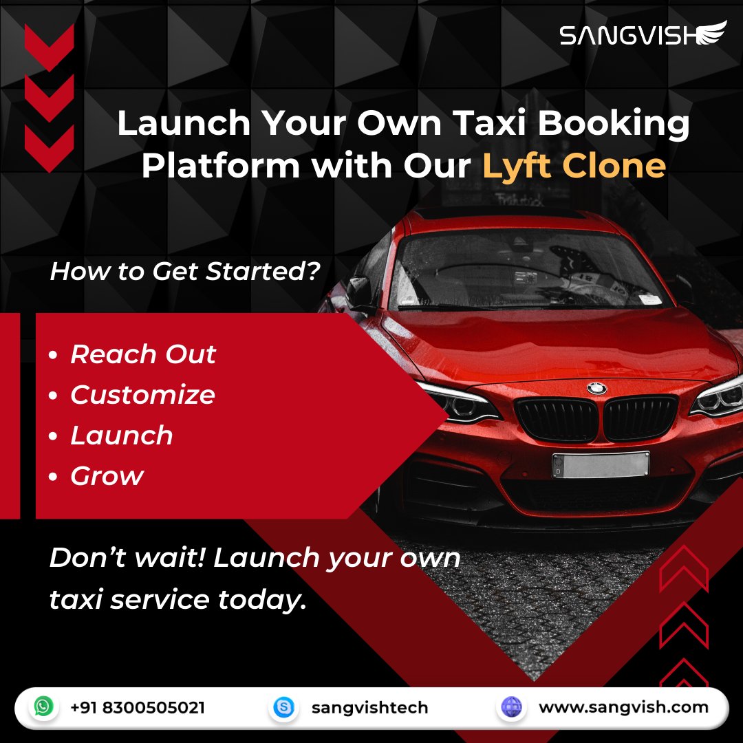 SangVishTech's tweet image. Revolutionize transportation with our Lyft clone script! 🚗 Launch your own dynamic taxi booking platform and connect riders with reliable drivers seamlessly.
Visit: sangvish.com/lyft-clone/
#lyftclone #taxibookingscript #lyftclonescript #lyftclonapp #sangvish #startups