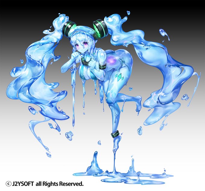 「blue hair twintails」 illustration images(Latest)