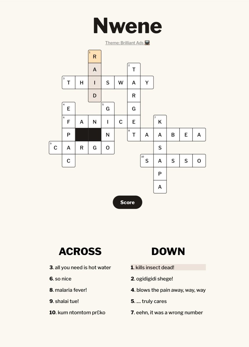 As promised, the answers!