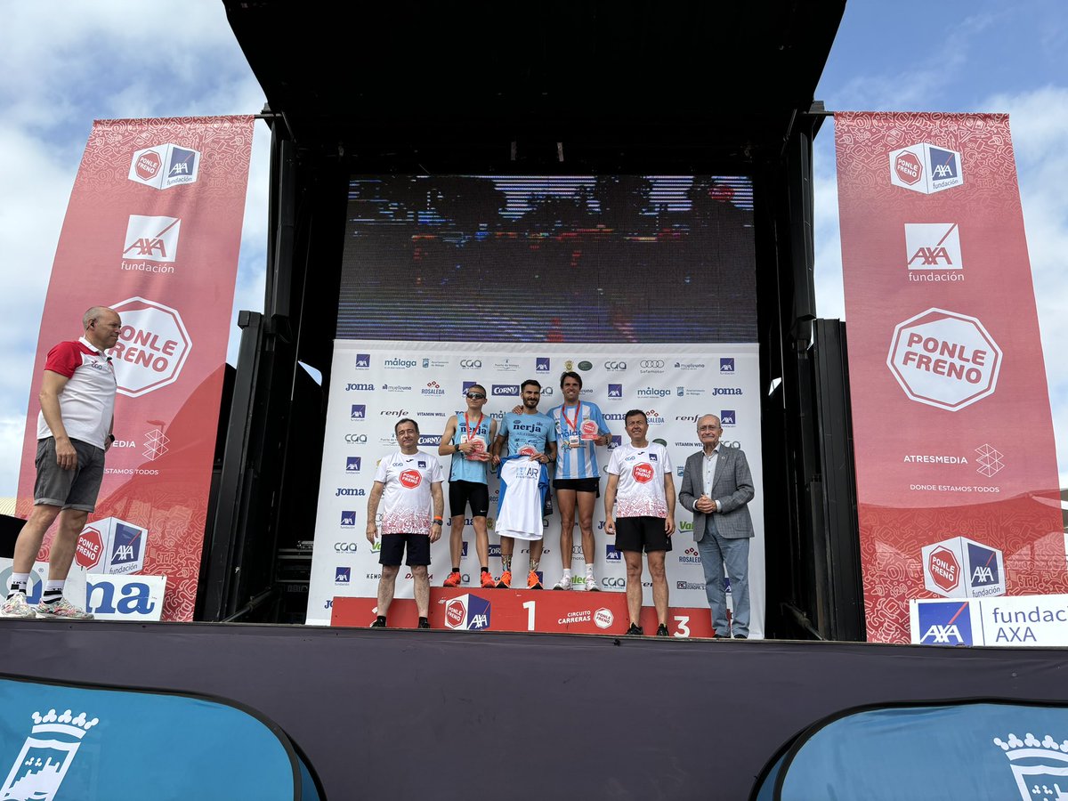 Ganadores 10K 🏆 

🥇Daniel García
🥈Daniel Calderón
🥉Mario García

#PonleFrenoMálaga