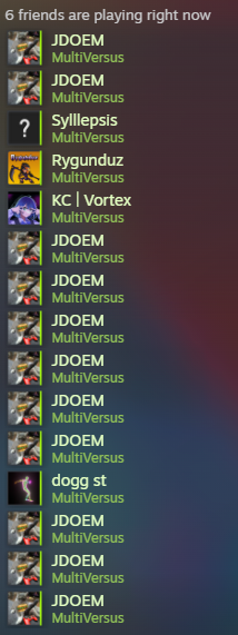 playing multiversus with all my friends