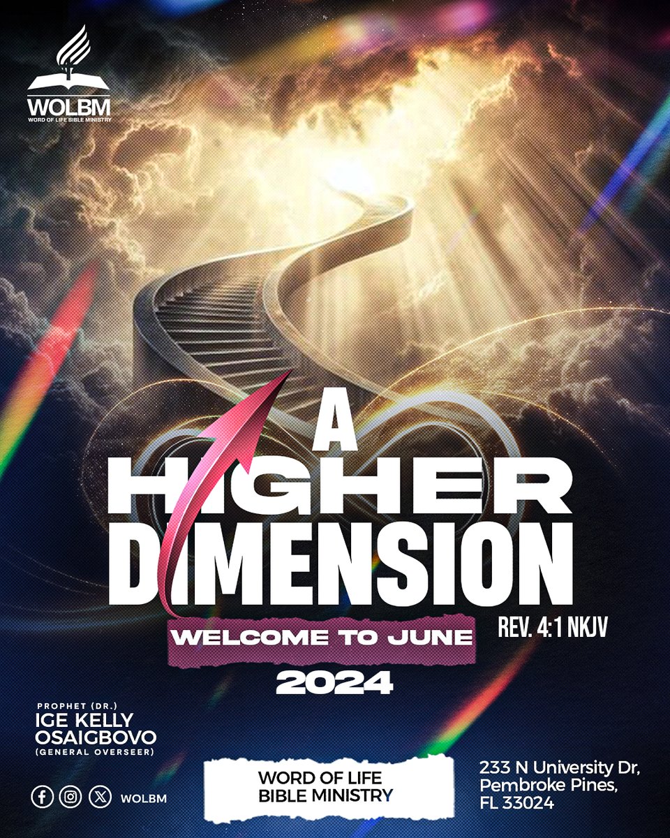 WOLBM_'s tweet image. Growth is a continuous requirement in the kingdom. 

This June, the windows of heaven are being opened, and God is about to unravel mysteries that will take us to a higher dimension. 

Welcome to your Month of new things.
Happy new Month.

#WOLBM #HappyNewMonth #HigherDimension