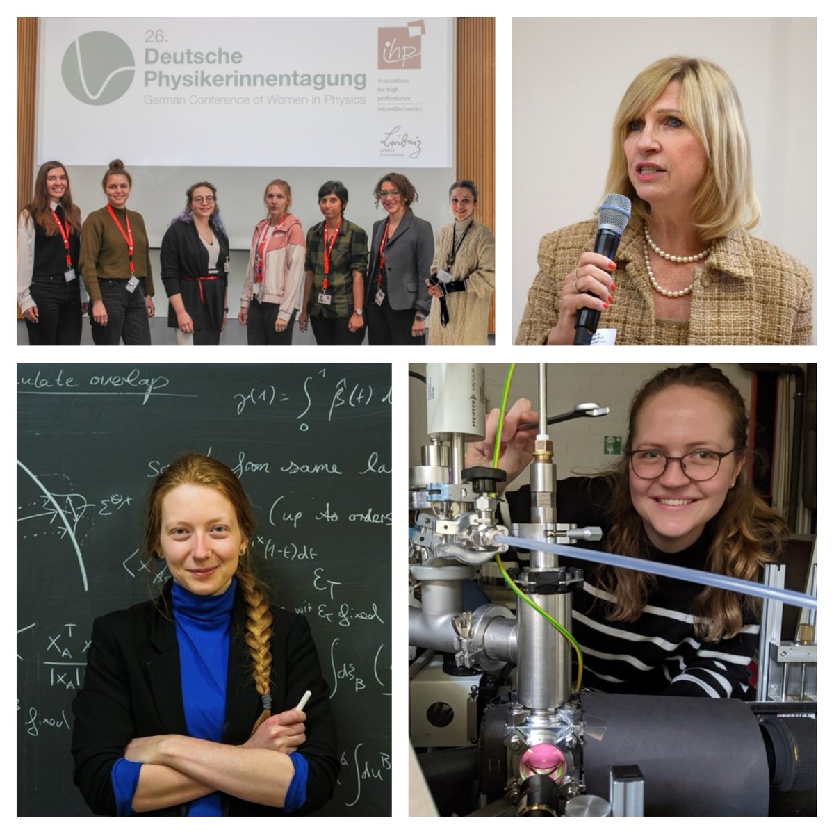 In May, I highlighted 4+ #womeninphysics for my #PhysikerinderWoche project. Learn more about Isabel @kieluni, Claudia @Sissaschool, Dorothée @JonesDay, & the 'Material Girls' @waferffo & their research fields! @BMBF_Bund #physikerin 👩‍💻👉 dpg-physik.de/vereinigungen/…