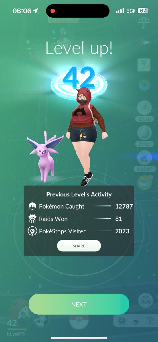 pogo_bLyss93's tweet image. Caught a Level 1 Shiny #Mawile at work today and then finally got my finally #EeveeEvolution to complete all my challenges to finally Level Up to #Level42! #PokémonGo #Pokémon