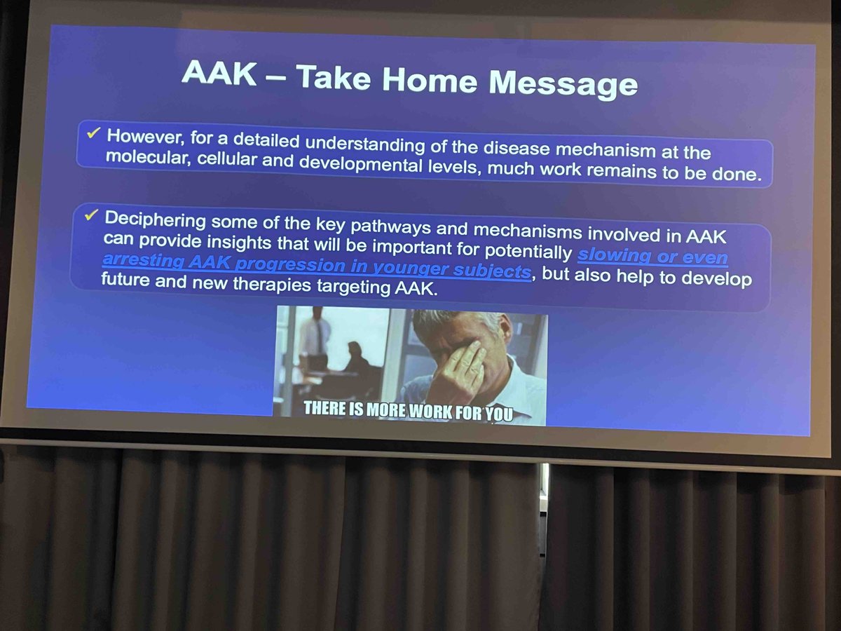 “Consequently, I would like to reiterate that the decision to perform keratoplasty in AAK patients is challenging and must be individually considered. The patient needs to understand what he is up to!” prof. Francisco Figueiredo, Newcastle university, UK #europeananiridiaconf