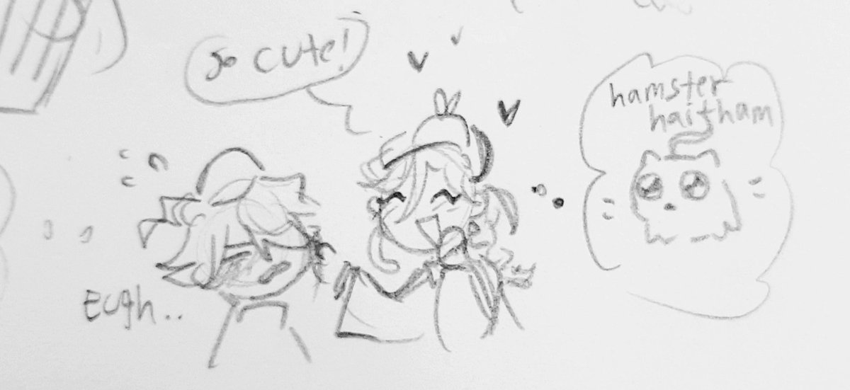 Zimcard_arts's tweet photo. Kaveh having cute aggression back in the days ESPECIALLY qith Alhaitham because his hamster face
Nowadays, Kaveh still does but is fighting for his LIFE not to show it
#ZCArt #Haikaveh https://t.co/4s0t3vgIfU