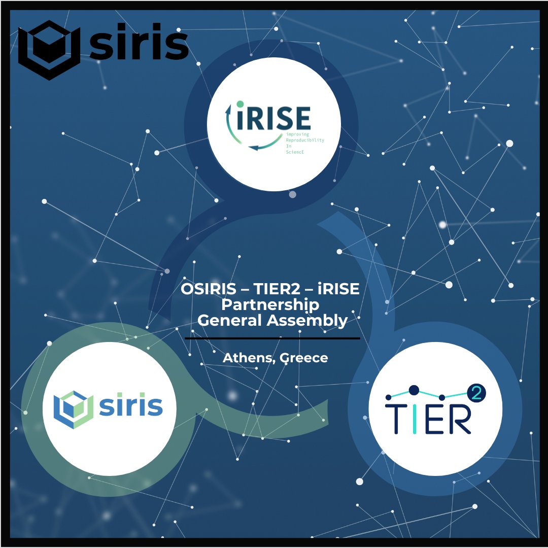 📢See you in Greece!

⌛️Only five days left for our tripartite partnership General Assembly! Join us on 🗓️June 6th in Athens🇬🇷 as the #OSIRIS, <a href="/TIER2Project/">TIER2</a>, and <a href="/iRISE_EU/">iRISE</a> projects combine forces to boost #OpenScience and #reproducibility!

#OSIRIS #OpenScience #TrustInScience