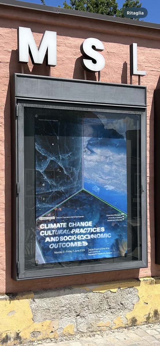 Next week <a href="/Unibo/">Università di Bologna</a> will take place the summer school on “Climate Change,” developed in partnership with universities of Helsinki and Jagiellonian. Poster image is from “Tesserice” a VR installation by Clea T. Waite, available to be experienced at DAMSLab site.unibo.it/climatechange/…