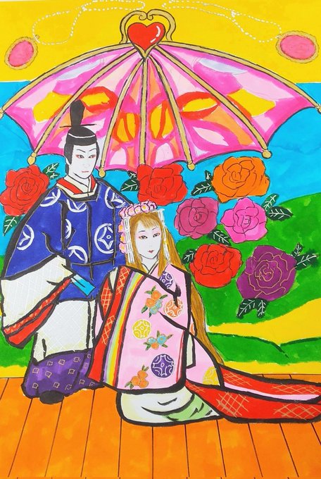 「flower kimono」 illustration images(Latest)